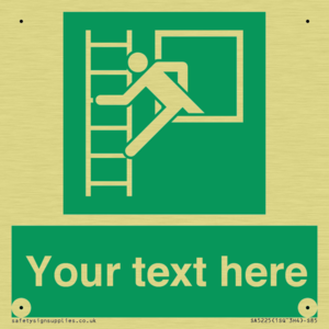 Custom Emergency Escape Ladder Sign